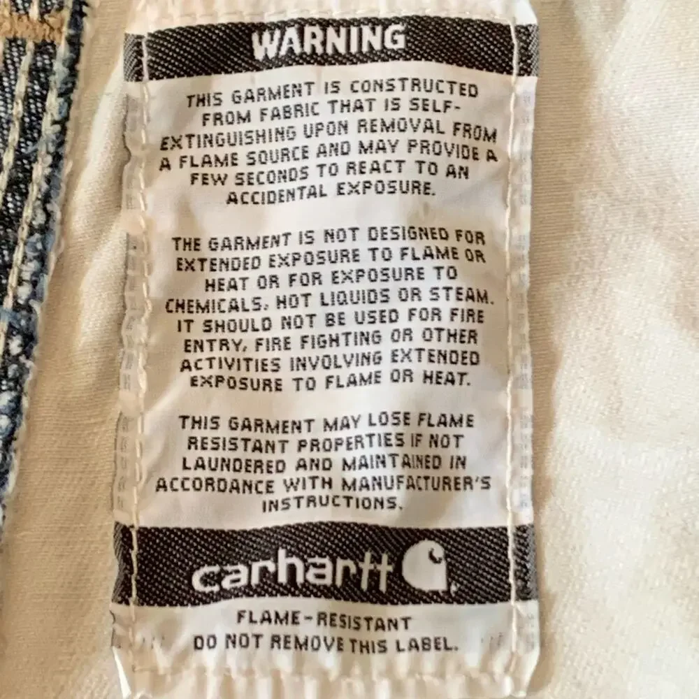 CARHARTT Mens Jeans Size 46 X 30 Flame-Resistant Workwear Rugged Utility Work